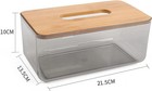 Elegant Rectangular Tissue Box Holder - Clear Acrylic Facial Tissue Dispenser Wi