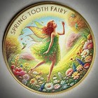 Spring Tooth Fairy Challenge Coin-gold Colored-flowers-tooth-new 