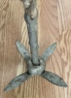 Vtg Fold-up Galvanized Cast Iron Grapnel Anchor 0 7 Kg   1 5lbs   Sm  Watercraft