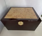 Funeral Chest Cremation Urn Kit Casket Wood Gloss Cherrywood Ashes Box 12 X 10