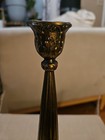 Brass Candlestick Taper Candle Art Deco Ornate Hollywood Regency Vintage