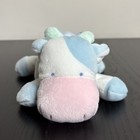 Vintage 90s Carters Pastel Velour Cow 7 5  Beanbag Plush Stuffed Animal Baby Toy
