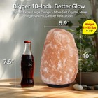 Himalayan Salt Lamp - 9-11 Inch 11-15 Lbs  Natural Pink Salt Rock Lamp With R   