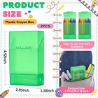 Pcs In 1 Plastic Crayon Box With Sharpener Holds4 2 Green