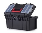 19-inch Toolbox  Plastic Tool And Hardware Storage  Black