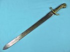 Antique Old 19 Century British English Lion Head Saw Back Large Pioneer Sword