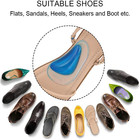 5 Pair Arch Support Shoe Insoles Plantar Fasciitis Gel Sticky Reusable Cushionss