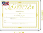 Marriage Certificates With Gold Foil Edges 11 X 8 5 Inch Blank Paper Wedding Cer