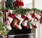Holiday Icons Crewel Embroidered Stocking Felt Loop Xmas Tree Decor Unique-new