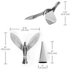 Tipsy Bottle Opener     Balancing Bird Sculptural Bar Tool And Accessory  Chrome