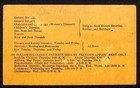 1944 Duke Hospital Durham  Nc Out Patient Clinic  amount Due  Punch Card