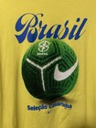 Nike Brasil Soccer T-shirt Yellow Cbf Brazil World Cup Tee Jersey Size Xl Futbol