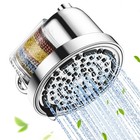 5 Spray Settings Filtered Shower Head With High Pressure   Water Softener
