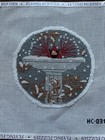 Charley Harper Brrr Birdbath Cardinal Red Bird Finished Cross Stitch Art Complet
