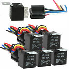 5 Pack 12v 30 40 Amp 5-pin Spdt Automotive Relay W  Wires   Harness Socket Set