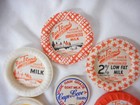 Vintage Milk Dairy Bottle Caps  set Of 7  Newman Lake Washington Coeur Dalene Id