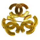 Chanel Triple Cc Brooch Pin Gold 94a Xx40574