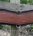 32    Basketweave Tooled Leather Felt Bottom Girth Cinch Horse Size Western Tack