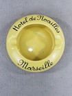 Vintage Hotel De Noailles Marseille France Ceramic Ashtray Yellow