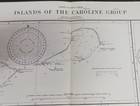 1927 Map Islands Of The Caroline Group North Pacific Hydrographic 1st Edition