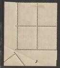 E-258 - Gb 1941 Kg6 2d Pale Orange Block Of 4 With Corner Paper Fold Mnh