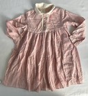 Vintage Girls White Pink Floral Smocked Dress 70 s 80 s Euc Size 6