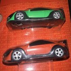 2 Scx Compact Turning Cars 1 43 Scale Slot Race Track Red Green Twin Pack 
