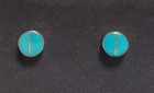 Vintage Southwestern Sterling Silver Turquoise Channel Inlay Stud Earrings