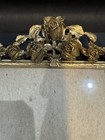 Vtg Gold Tone Floral Roses Picture Frame