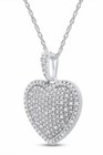 2 00 Ct Round Cut Vvs1 Diamond Heart Pendant Necklace In 14k White Gold Finish