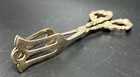 Pastry Tongs Silverplanted   Brass Hinged Asparagus Tongs Made In India