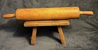 Antique Primitive Solid Carved Wood Bakers Dough Rolling Pin 26   