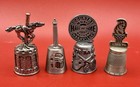 Vintage Thimbles Lot Of  12  Pewter Keepsakes From Various Locations 