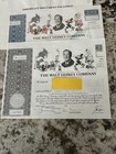 2 Walt Disney Stock Certificate 2007 9 Shares