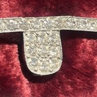 Vintage Rhinestone Shoe Clips Buckles Art Deco Silver Tone