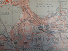 1895 - Alexandrias Port  Egypt - Original Vintage Geography Map - C10-3