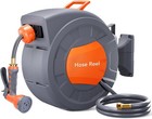 1 2 In X 100 Ft Wall Mounted Retractable Water Hose Reel With 9 Sprayer Nozzle