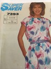 1986 Simplicity 7393 Vintage Sewing Pattern Womens Easy To Sew Dress Size 6 8 10