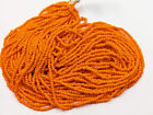 Vintage Antique Czech Glass Seed Beads 11 0 Opaque Orange One Full Hank