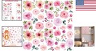 Easy-to-apply Floral Stickers - 60pcs Watercolor Decor For Kids  Spaces