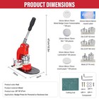 Button Maker Machine Diy Round Pin Maker Kit  With 100 Button Parts Supplies