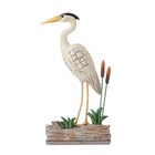 Coastal Blue Heron Bird Figurine 6  - Colorful Handcrafted Decor For Home   Gard