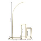 Wedding Arch Stand Set Metal Flower Frame With 2 Floral Pillars For Party Event