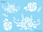 Floral Stencil Roses Swag Border Love Sweetheart Flower Garden Diy Art Signs