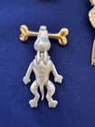 Lot Of 6 Vintage Figurative Brooches Signed Jj Gold silver  Enamel Tone