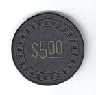 Rare Tonopah Club Casino Chip  5 Black Circular Letters  Tonopah  Nv 1940s