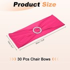 30pcs Chair Sashes With Buckle Slider Stretch Spandex Chair Bows Cover  Rose Red