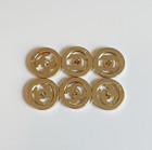 Vintage Cc Designer Gold Pearl Button Stamped   6 Pc Bundle