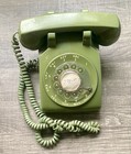 Rare Vintage Green Western Electric Rotary Phone Bell S Desk Telephone Untested
