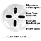 Mag2x Netic Microwave Anti Splatter Cover Plate Guard Lid With Steam Vent